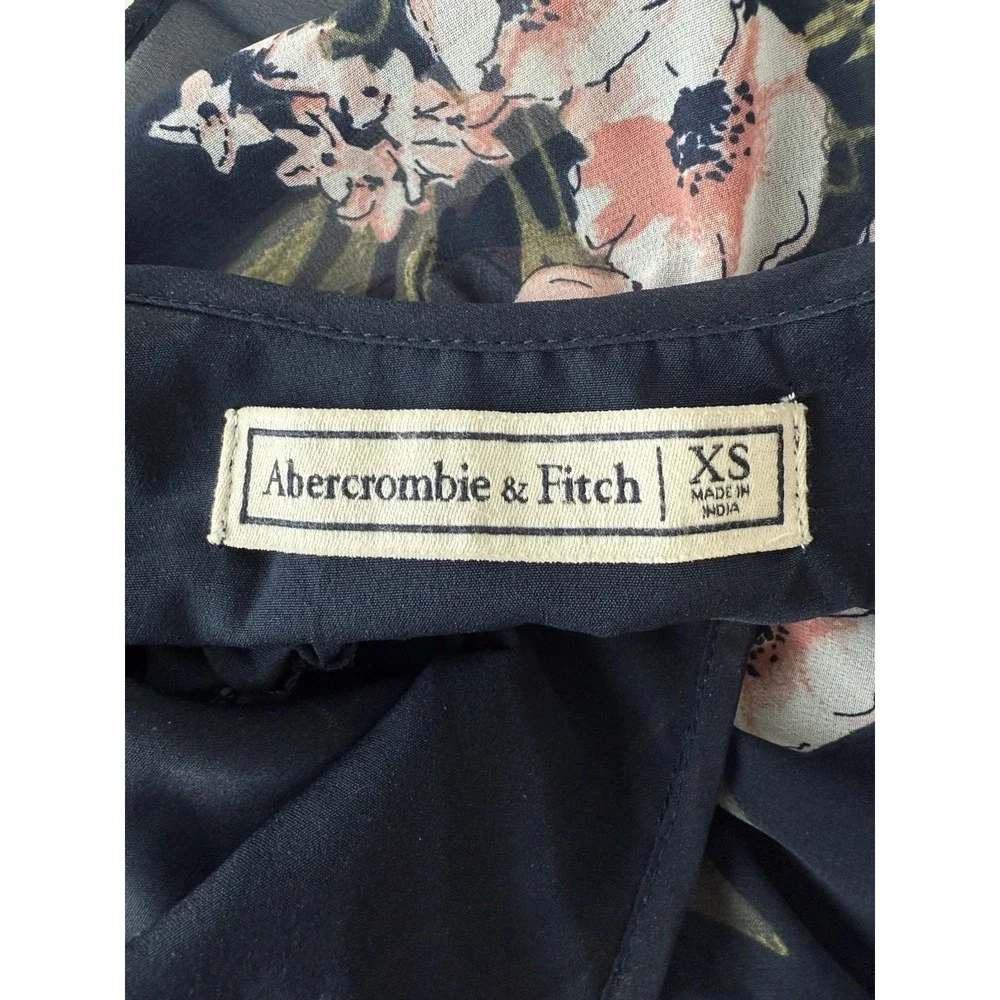 Y2K Abercrombie & Fitch Chiffon Maxi Dress Womens XS Cottagecore Romantic Beachy